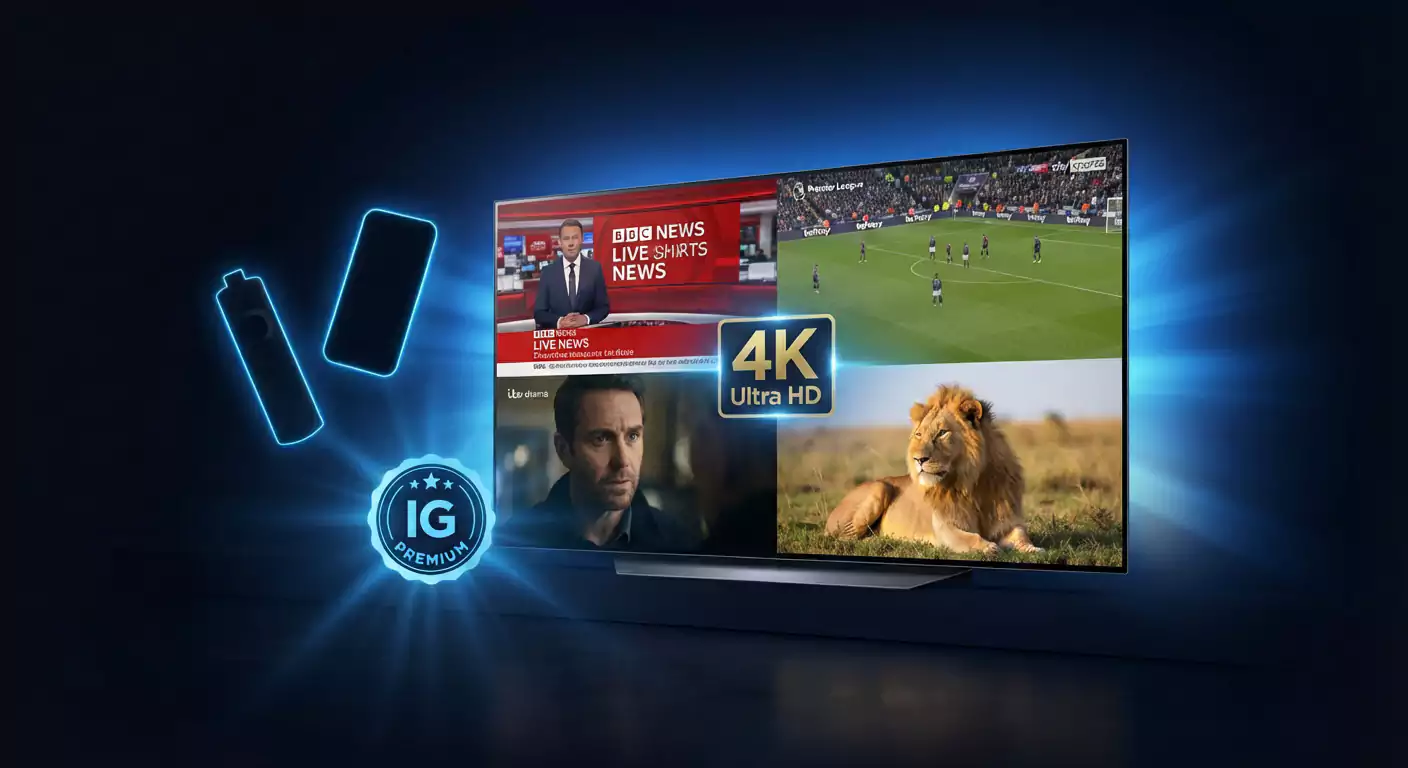 IG IPTV 4K UK — Premium Streaming BBC ITV Sky Sports 4K Ultra HD